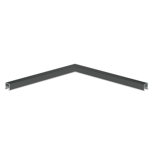 Corner connector 90° U-profile 30x28x2mm, aluminum black anodized