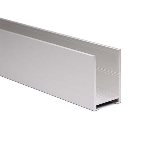 U-profile 28x27x3mm panel thickness max. 19mm L=5000mm, alum. natural anodized