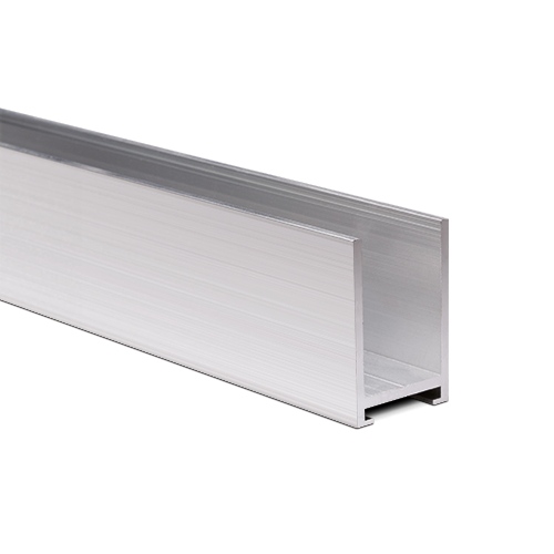 U-profile 33x22x2mm panel thickness max. 16mm L=5000mm, aluminum mill finish