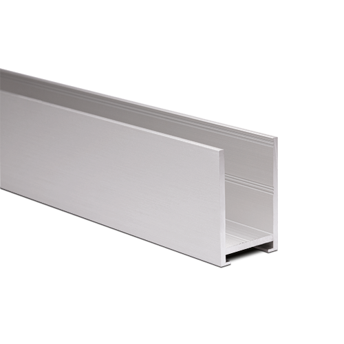 U-profile 33x22x2mm panel thickness max. 16mm L=5000mm, alum. natural anodized