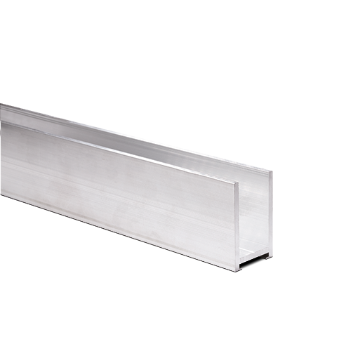 U-profile 43x27x3mm panel thickness max. 19mm L=5000mm, aluminum mill finish
