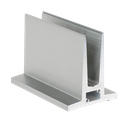 Glass profile TL-4010, L=5000mm aluminum natural anodized