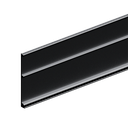 Infinity Slide 69kg afdekkap achterzijde voor lopende rail (plafond), glas/hout L=1mtr, aluminium zwart geanodiseerd