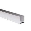U-profile 23x19x2mm panel thickness max. 12.76mm L=3500mm, aluminum chrome look
