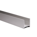 U-profil 23x22x2mm panel tykkelse maks. 16mm L=5000mm, aluminium rå overflate
