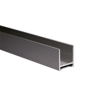 U-profil 23x22x2mm panel tjocklek max. 16mm L=5000mm, aluminium borstat stål look