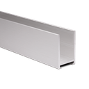 U-profile 28x27x3mm panel thickness max. 19mm L=5000mm, alum. natural anodized