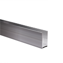U-profile 43x22x2mm panel thickness max. 16mm L=5000mm, aluminum stainless steel look