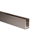 U-profil 43x27x3mm panel tykkelse maks. 19mm L=5000mm, aluminium bØrstet stål look